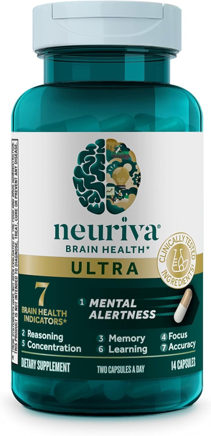 Neuriva Ultra Brain Health Mental Alertness Memory Focus 60 Capsules 